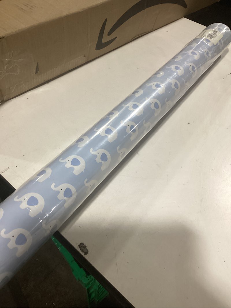 Condition photo showing Good Condition for similar to RollsRolla Blue and White Safari Animal Peel and Stick Wallpaper for Nursery and Kids Room - Cute and Whimsical Birthday Party Backdrop, Baby Shower Decor