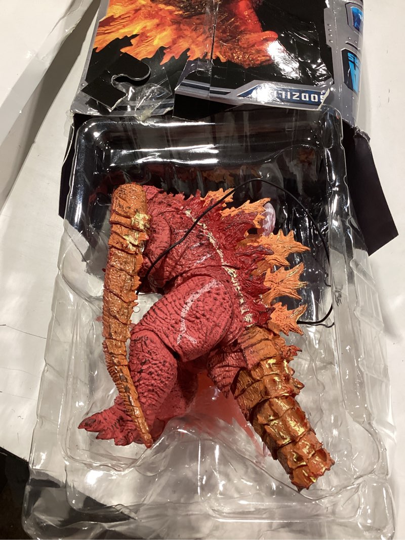 Condition photo showing As Is for jaykenixo lava dragon toy king of the monsters action figure head-to-tail 12 inch statue model toy best gift