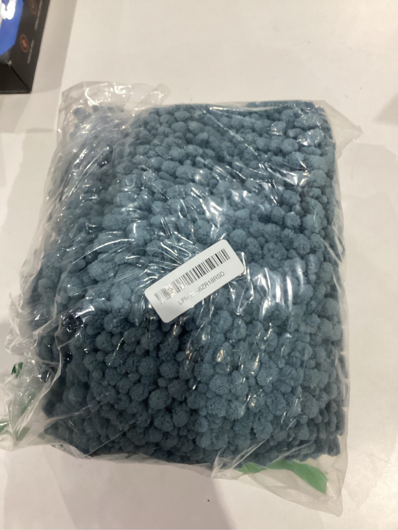 Condition photo showing Good Condition for OLANLY Thick Bathroom Rugs 34x21, Extra Soft Absorbent Chenille Bath Rugs, Rubber Backing, Machine Wash Dry, Bath Mats for Bathroom Floor, Tub and Shower, Home Decor Accessories, Airy Blue Airy Blue Rectangular 34" x 21"