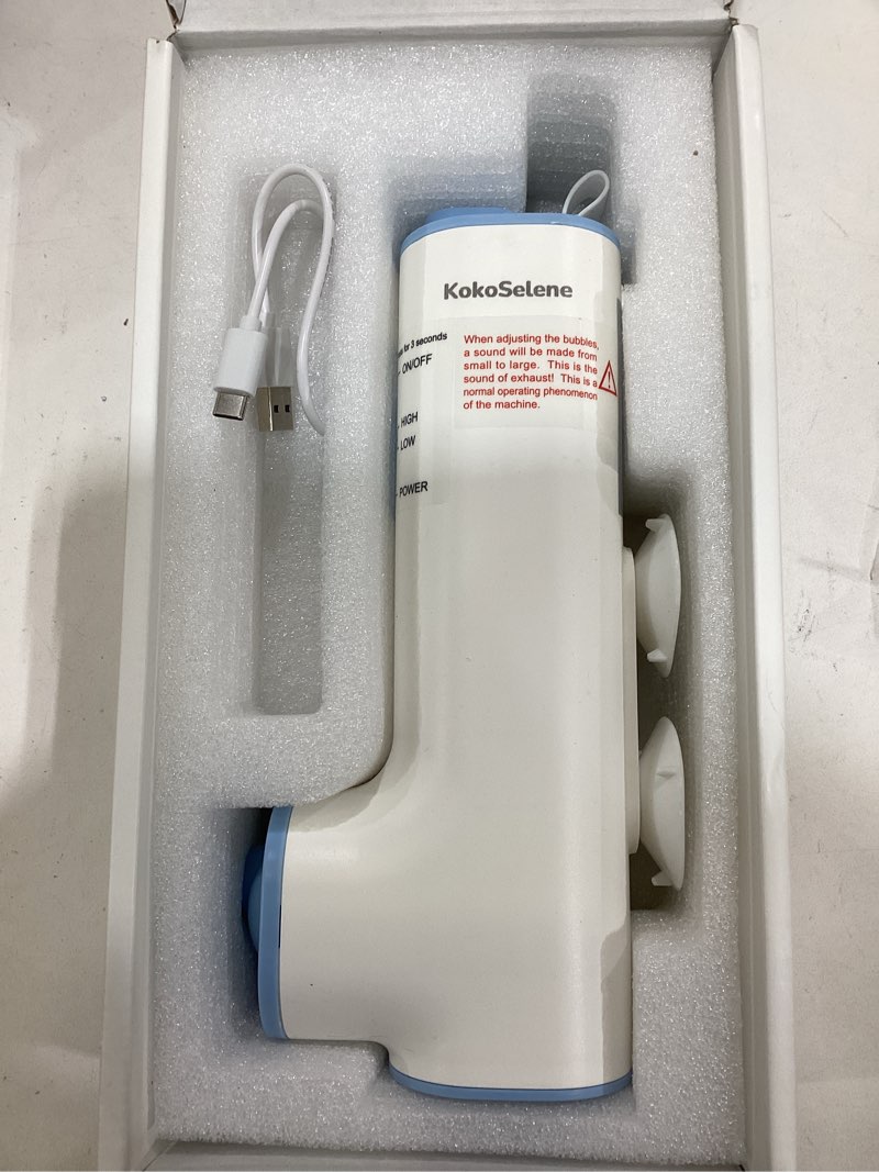 Condition photo showing New/Like New for KokoSelene Rechargeable Bath Jets for Tub, Portable Jet Spa for Bathtub, Creates Soothing Bubbles and Massage for Relaxing Daily Use at Home (White-Blue)