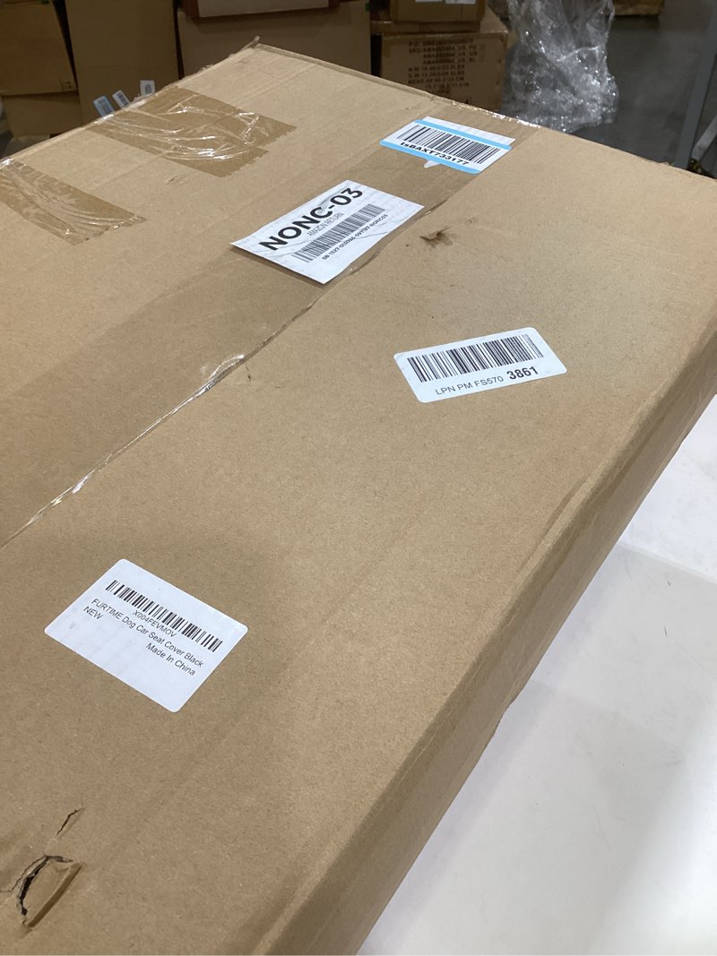 Condition photo showing Good Condition for FURTIME Dog Car Seat Cover for Back Seat, Upgraded PU Leather Back Seat Extender with Hard Bottom Holds 400LBS, Waterproof Anti-Scratch, Large Space Back Seat Cover for Car, SUV, Small Truck Black For Cars/ SUV/ Small Truck