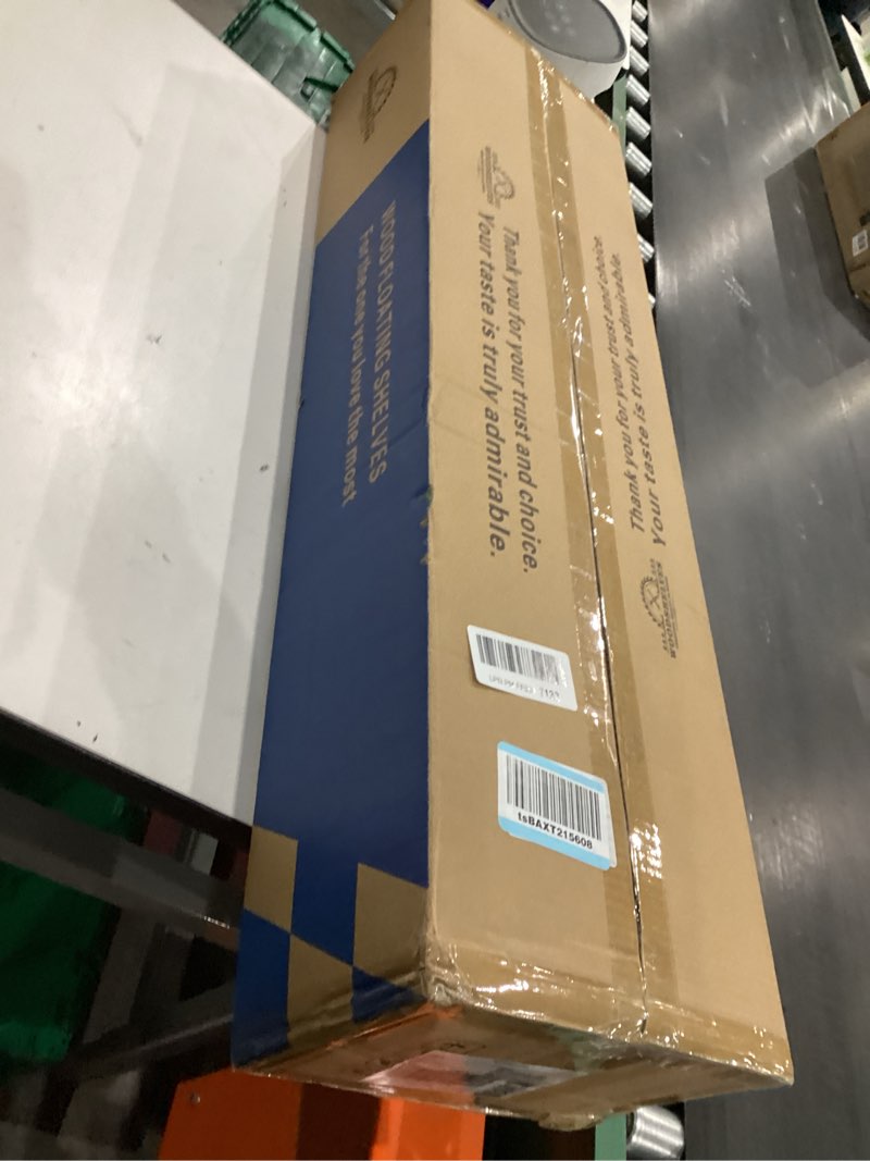 BANFFLOW Floating Shelves 3 inch Thick for Wall Set of 2,Solid Pine Wood Wall Mount Shelf for Kitche