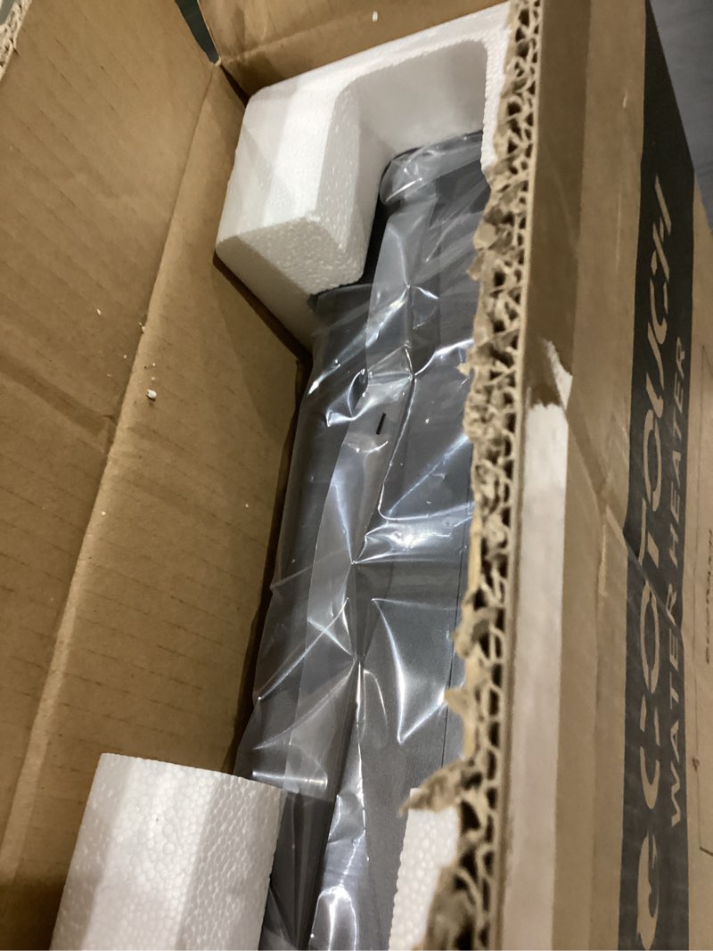 Condition photo showing As Is for Electric Tankless Water Heater, ECOTOUCH 14kW Instant Hot Water Heaters on Demand 240V Point of Use Hot Water Heater ETL Certificated Self-Modulation ECO140B Black