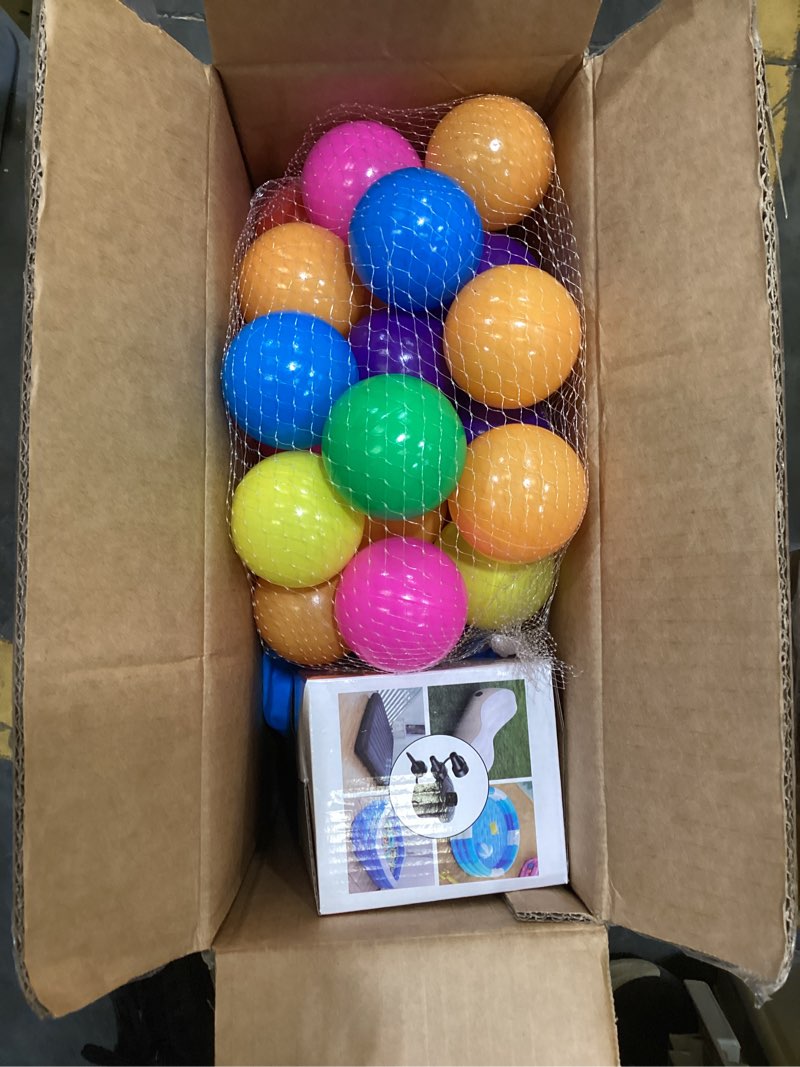Condition photo showing New/Like New for bounce house,ball pit for toddlers,inflatable bouncy house with pump,indoor&outdoor baby bouncer with safety net,30 pit ball,small bubble bounce house for 2 toddlers 1-3 yellow& blue