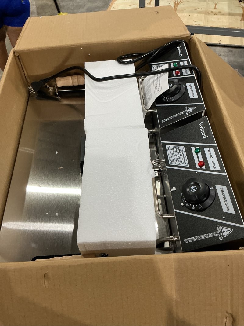 Condition photo showing Good Condition for commercial deep fryer with basket for restaurant or home use, 3400w 12.7qt detachable large capacity stainless steel countertop electric oil fryer with temperature control 83