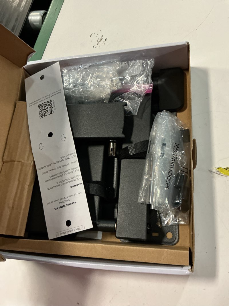 Condition photo showing As Is for hang onn. full-motion tv wall mount 19”-50”