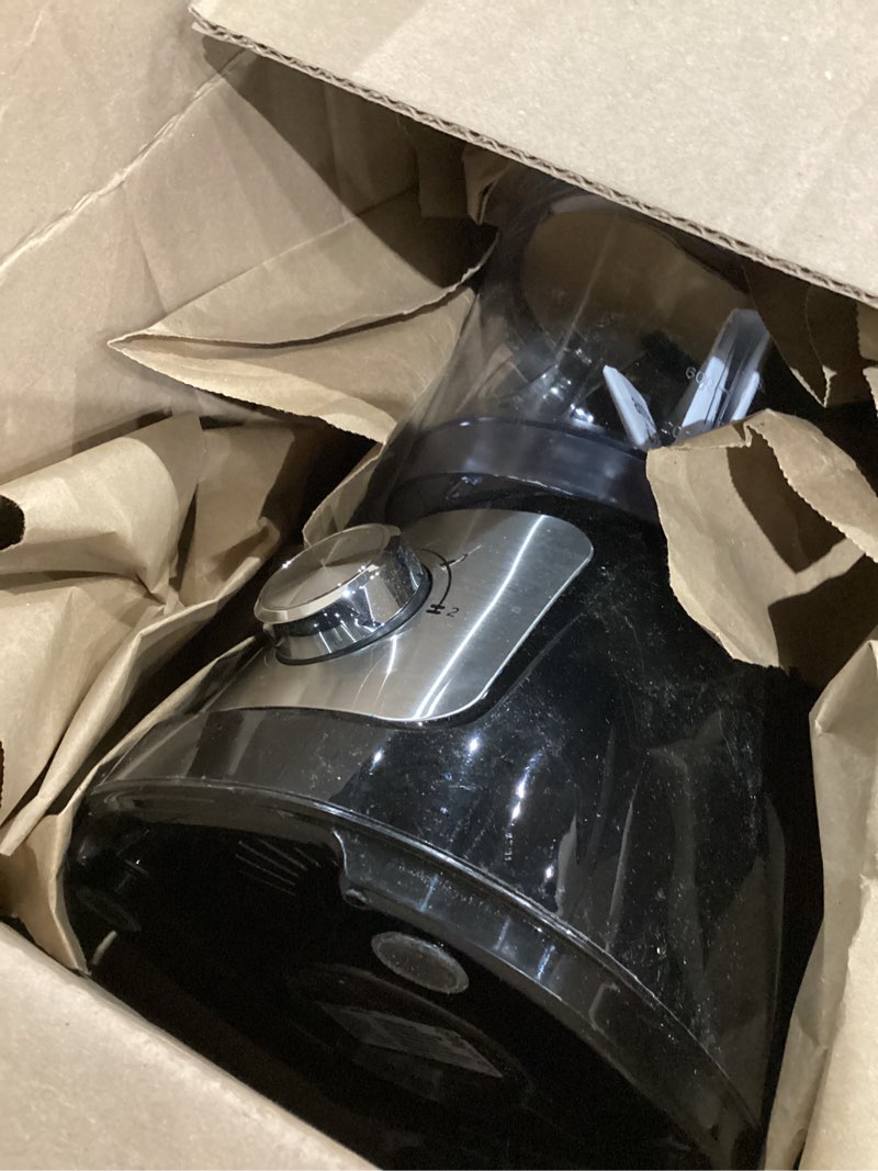 Condition photo showing As Is for Amazon Basics Food Processor and Vegetable Chopper, 10 Cup Bowl, 2-Speed, 500 Watt Motor, Black