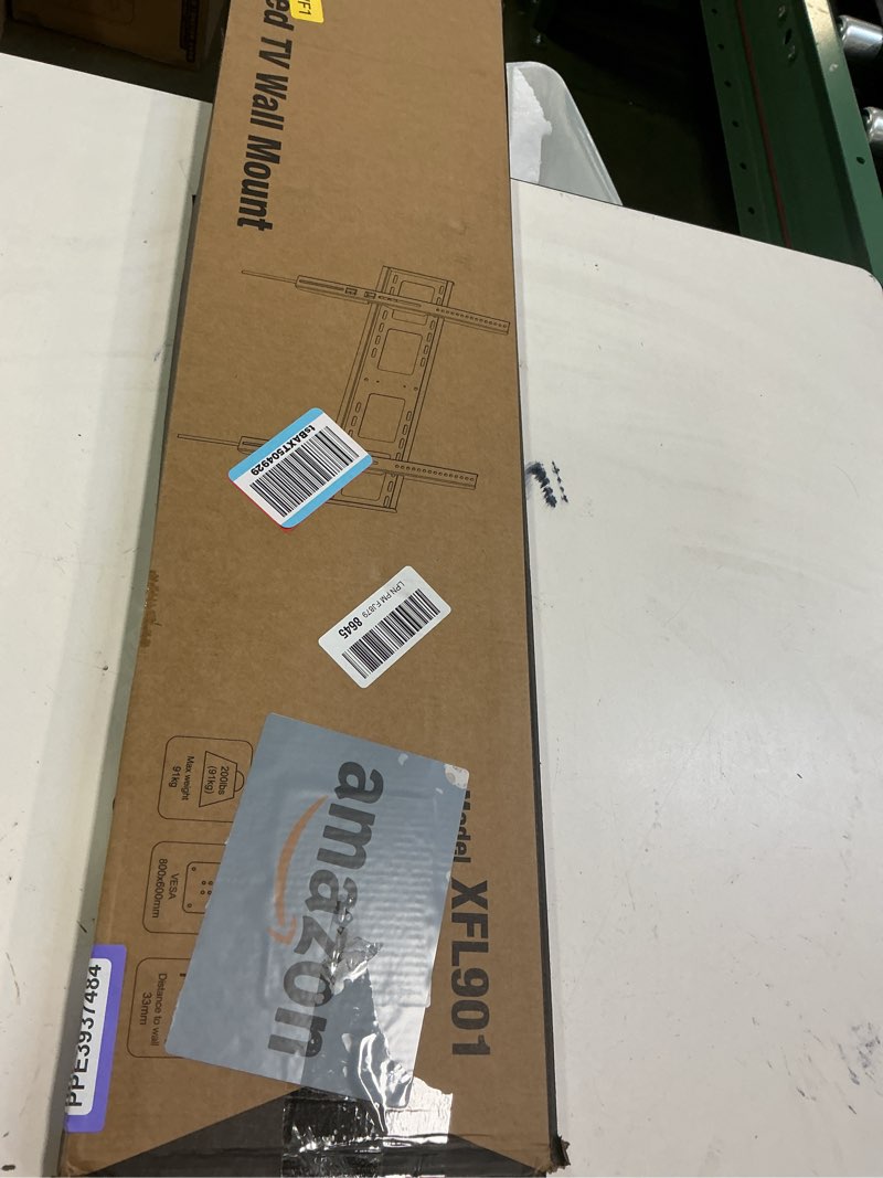 Condition photo showing New/Like New for USX MOUNT Heavy Duty Fixed TV Wall Mount for 65-100 inch Flat TVs, Max Load 200 Lbs, Low Profile Bracket Fits 16" 18" 24" 32 inch Stud Spacing, Max VESA 800x600mm for Most 65 75 85 86 90 98 100 TVs