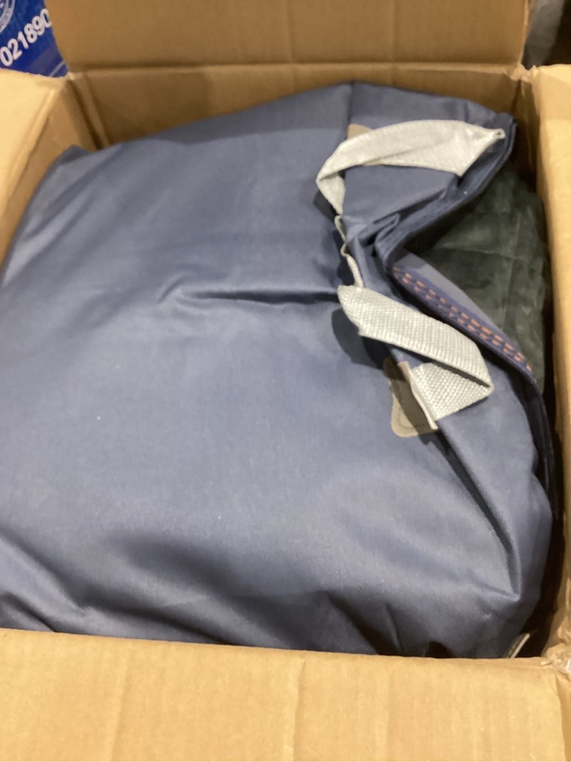 Condition photo showing Good Condition for weighted blanket king size 25lbs(88''x104'', dual-sided), reversible king weighted blanket with cozy warm velvet & cooling tencel fabric for adults & couple all season - carry bag included, dark grey king | 88''x104'' - 25lbs dark grey