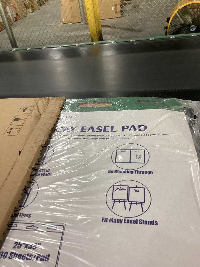 Condition photo showing New/Like New for Super Sticky Easel Pad, 25 x 30 Inches, 30 Sheets/Pad, 8 Pads/Pack (Green), Large Self Stick Flip Chart Paper for Whiteboards, Premium White Chart Paper for Teachers, Office, and Classroom Supplies 8 Pads Green