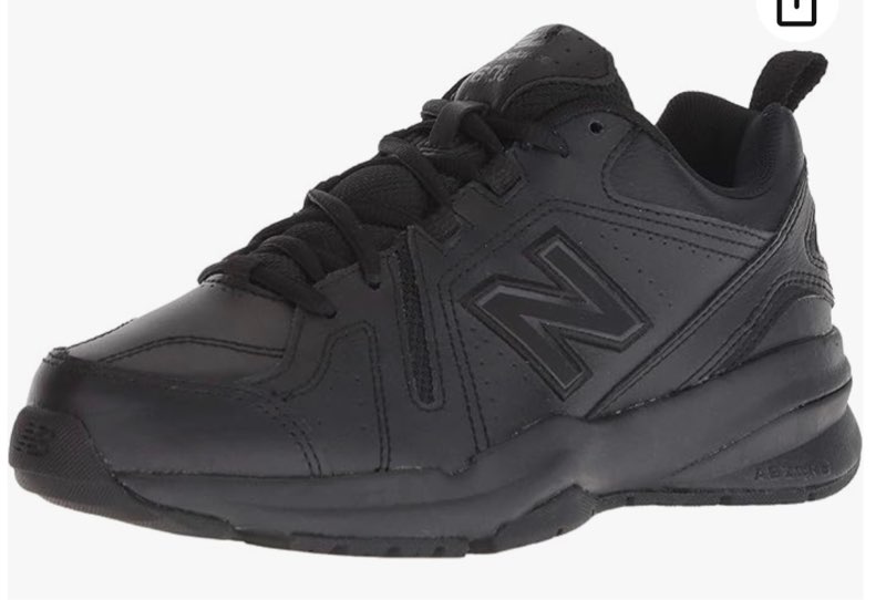 new balance women's 608 v5 casual comfort cross trainer, black/black, 6.5 wide