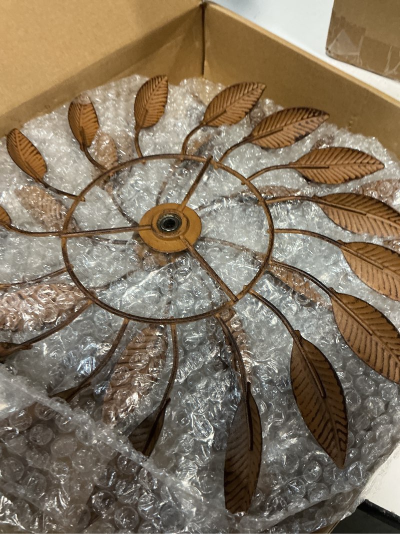 Condition photo showing Good Condition for wind spinners outdoor for yard garden, 360° metal windmills art decor with stake, kinetic wind sculpture for lawn patio outside ornaments, 63.5 x 12.5 inches (rust color)