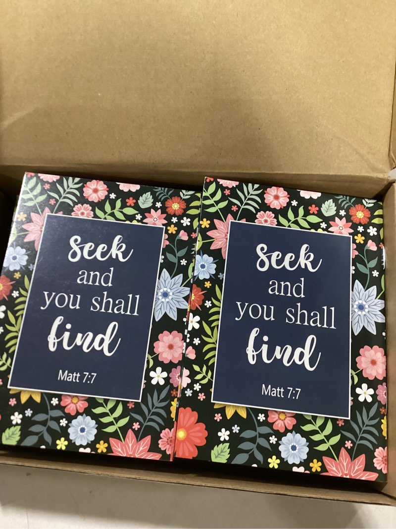 Condition photo showing New/Like New for CHENGU 50 Pcs Bible Verse Notebook Christian Journals Bulk Christian Gifts Religious Prayer Journals Inspirational Notepads for Women Men Scripture Notepads Pocket Office School Home (Novel Style)