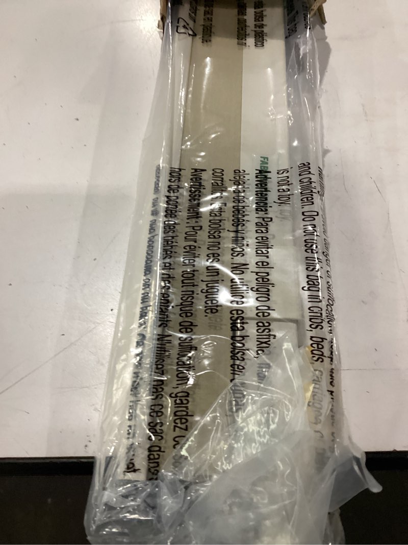 Condition photo showing Good Condition for no drill no tool 1" vinyl mini blinds, light filtering horizontal window blinds & shades, cordless blinds for windows, 26" w x 64" h, cream cream 26"w x 64"h