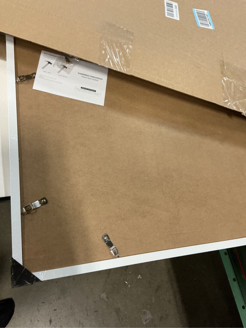 Condition photo showing As Is for jcjmy 20x24 picture frame with 16x20 mat, display photo 16x20 with mat or 20 x 24 without mat, wall hanging large 20 by 24 poster frame with plexiglass, white white 20x24 inch