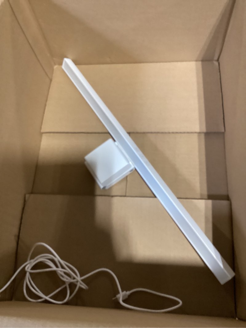 Condition photo showing As Is for computer monitor light bar, touch control adjustable e reading usb powered lamp, no glare eye caring led screen monitor light bar, for 0.6 inches to 1.6 inches laptops (white)