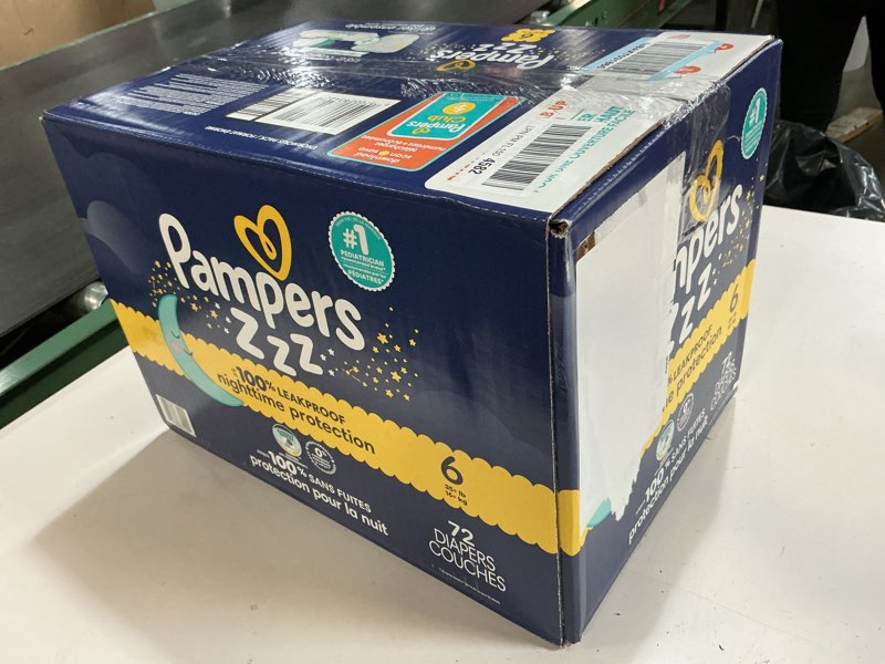 Condition photo showing New/Like New for pampers swaddlers overnight diapers - size 6 - 72ct