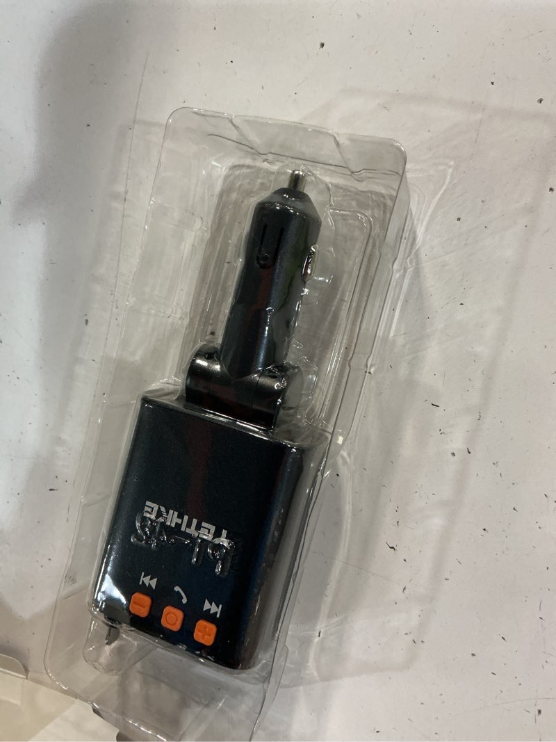Condition photo showing New/Like New for bluetooth car adapter with retractable charger, fm transmitter bluetooth 5.4 for cars, 4 in 1 fast car phone charger 69w, handsfree call, 2*retractable cable for iphone 17/16/15/14, galaxy-black