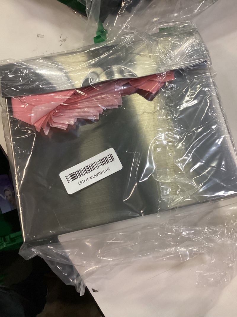 Condition photo showing New/Like New for Tioncy 1 Pack Sanitary Napkin Disposal Receptacle with Feminine Hygiene Disposal Bag Stainless Steel Tampon Bin Trash Can Wall Mounted Waste Tampon Holder Feminine Hygiene Container (Silver) Silver 1