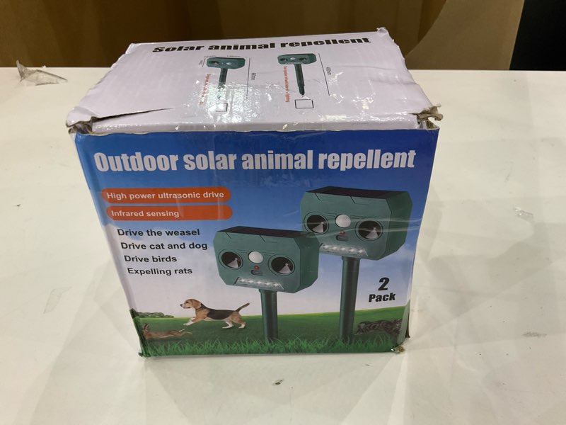Outdoor solar animal repellent