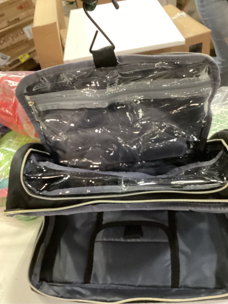 Condition photo showing Good Condition for Travel Toiletry Bag Large Cosmetic Makeup Bag Organizer for Women,Wide-open Make Up Bag Waterproof Makeup Case Travel Bag with Handle and Dividers for Toiletries,Essentials,Accessories,Black Classic Black Large (similar item)
