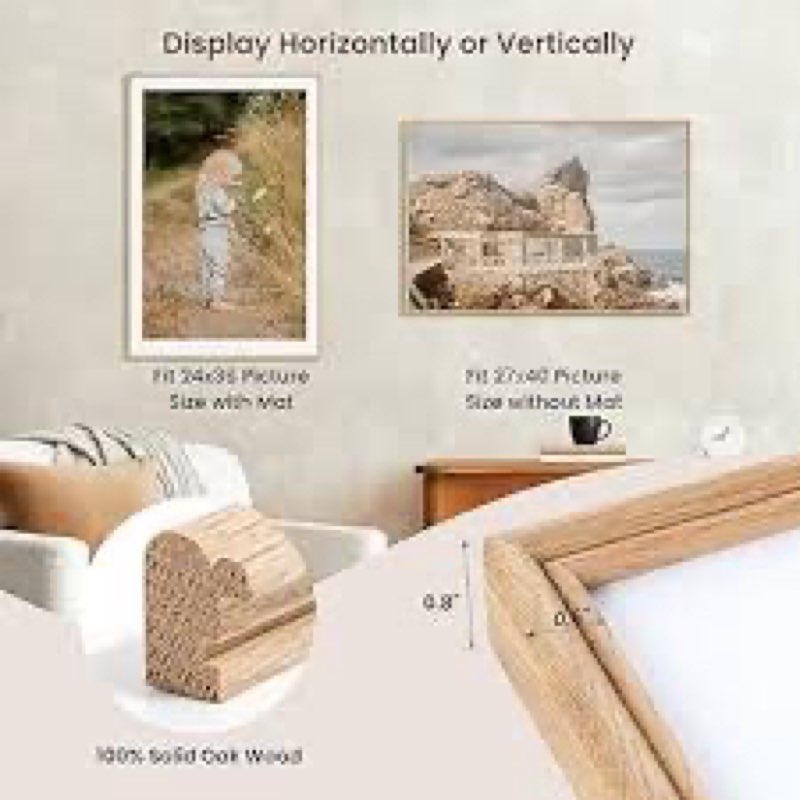 27x40 wood frame rustic mounting display lps 