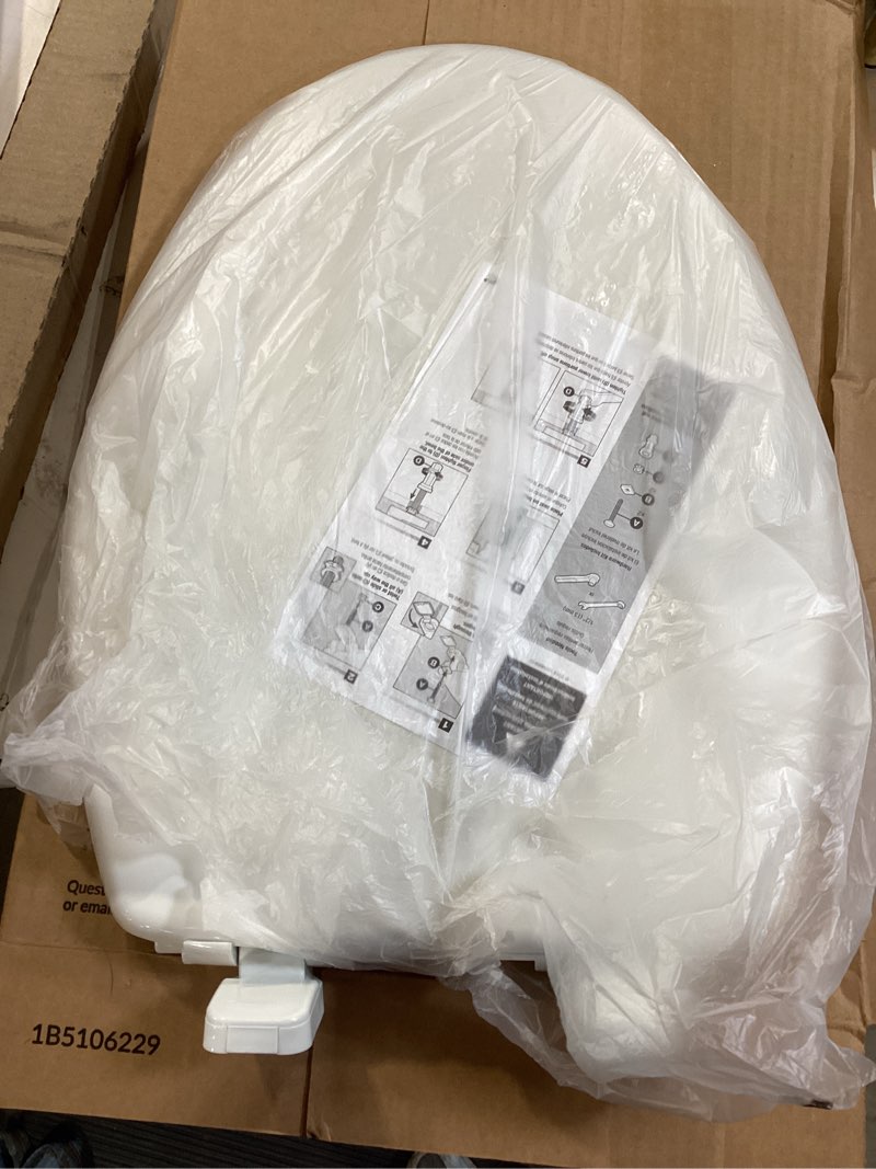 Condition photo showing Good Condition for little2big toilet seat with built-in toddler potty training seat, slow close, easy to install, made in usa, elongated, white