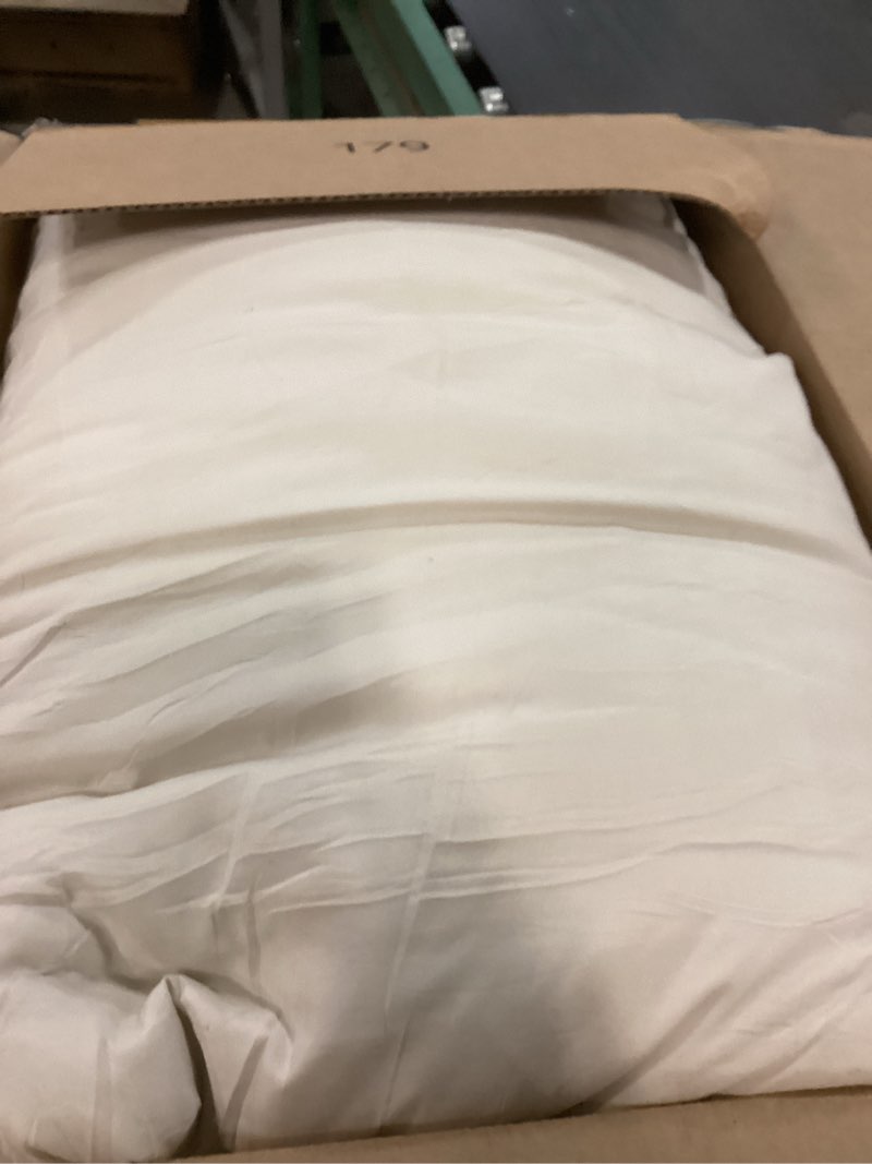 Condition photo showing As Is for Litanika Queen Comforter Set Beige, 3 Pieces Cream Tufted Boho Farmhouse Bedding Comforter Sets, Lightweight Fluffy Comforter Bed Set for All Season (90x90In Comforter and 2 Pillowcases) Queen (90"x90") 01-beige