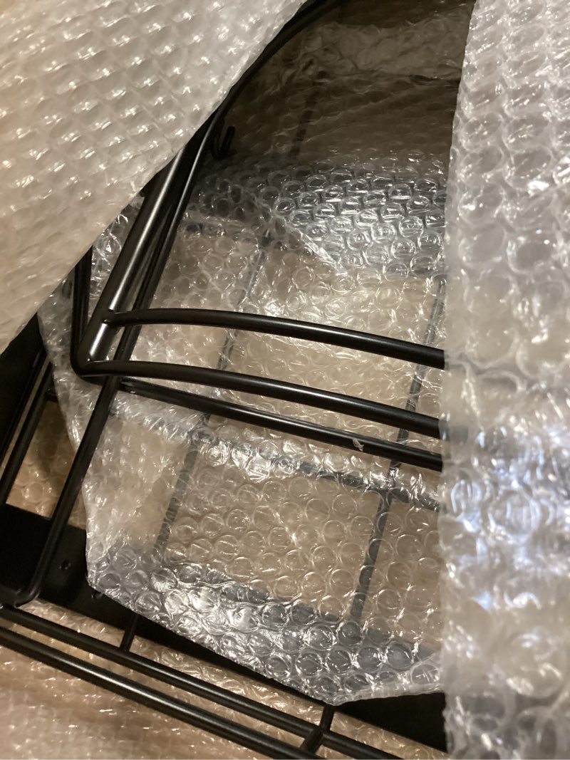 Condition photo showing Good Condition for dual trash can pull out under kitchen sink counter, no can, slider for double 35qt bins(7-9 gal), recycling bin & garbage can pullout kit, quiet close sturdy shelf, requires cabinet ?16"w*17"h*23"d