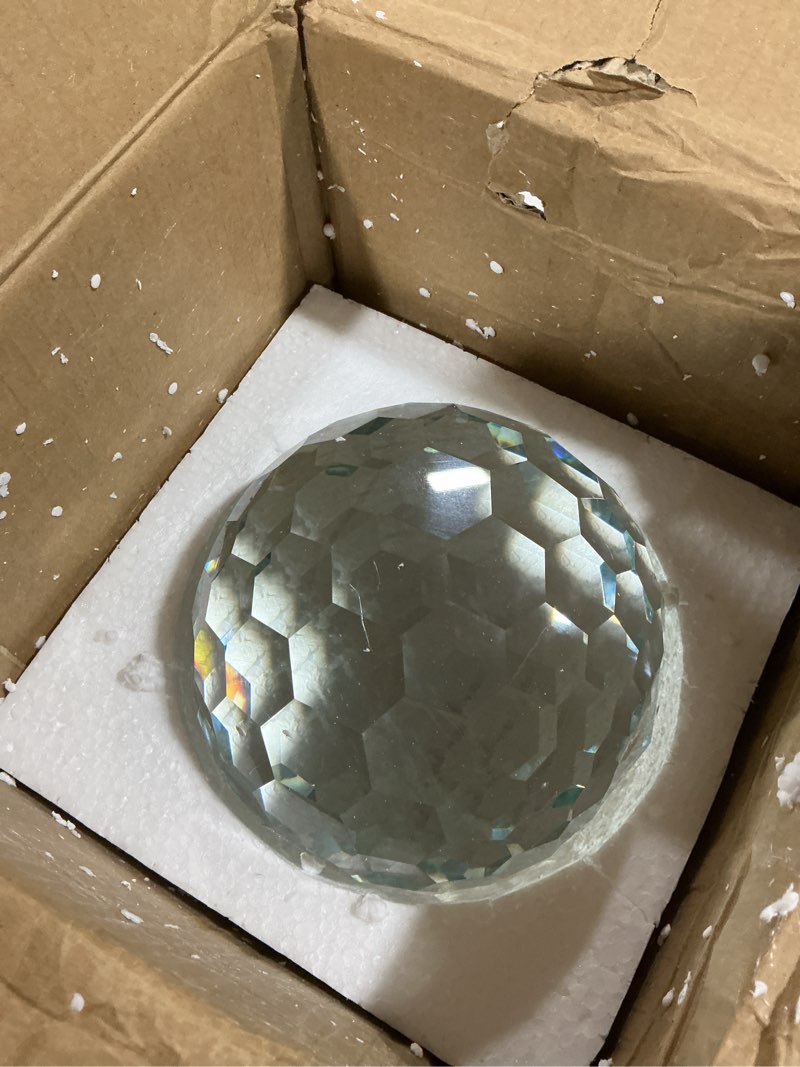 Condition photo showing Good Condition for clear glass crystal ball prism suncatcher rainbow maker, crystals prisms for window, feng shui, home office garden decoration (150mm/5.9inch) 150 mm