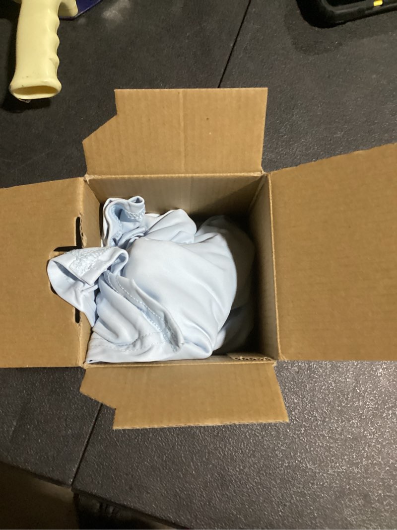 Condition photo showing Good Condition for phf reversible double cooling blanket throw size, ultra soft arc-chill q-max>0.5 thin summer single layer for hot sleepers, breathable lightweight portable silky for home office travel car, ice blue ice blue throw(50x60")