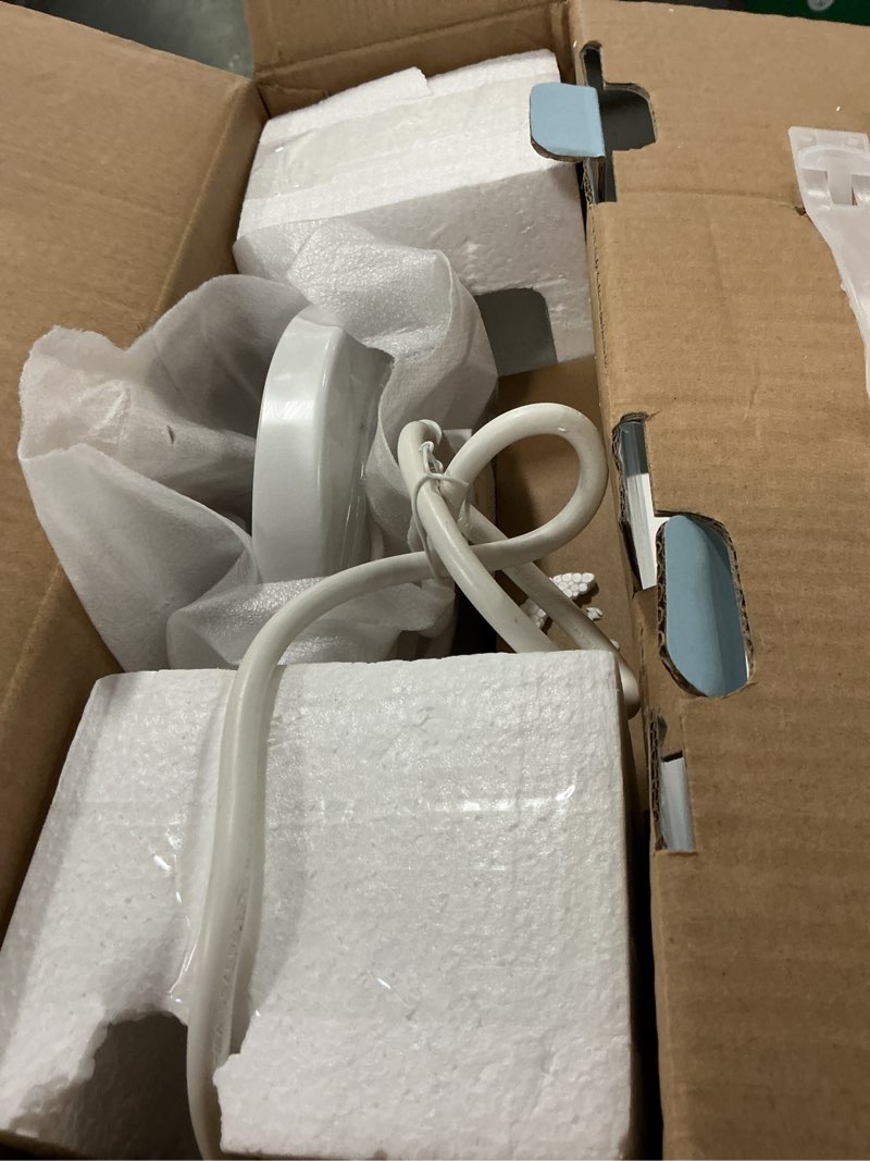 Condition photo showing As Is for Electric Heated Bidet Warmer Water Toilet Seat with Heated Seat for Elongated, Warm Air Dryer, Endless Warmer Water, Remote Control, Curved Spray Bar, 70" Power Cord, Clean Water