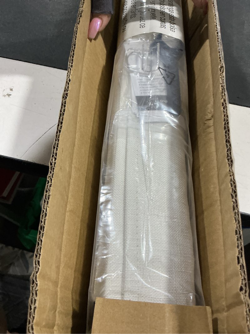 Condition photo showing Good Condition for lazblinds no drill tdbu roman shades, blackout - white, 20" w x 48" h | no tools top down bottom up cordless fabric blinds for window, thermal insulated uv blocking for bedroom & living room blackout - white 20"w x 48"h