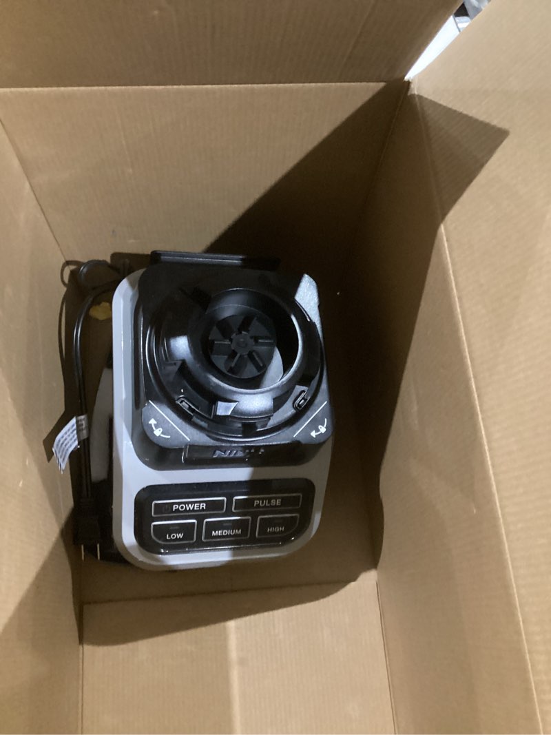 Condition photo showing As Is for incomplete ))))))ninja blender | best for smoothies, frozen drinks, shakes, veggie chopper & more | 72 oz. full size pitcher | blender for kitchens |1800 watt | black | tb201 power blender