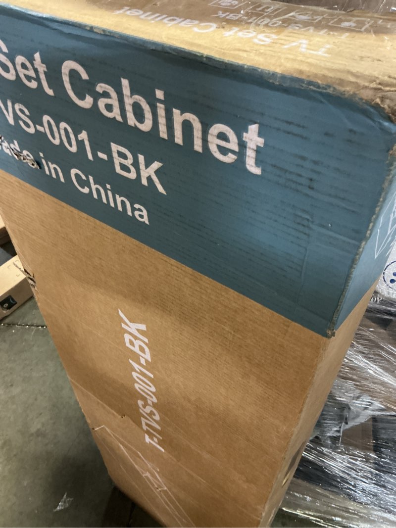 Condition photo showing New/Like New for Sweetcrispy TV Stand for 55 60 inch TV, Modern Mid Century Entertainment Center with Storage, Media Console Table 2 Cabinet, Soft Hinge, Handle Door, Wooden Living Room, Office Furniture, Black Modern Black 53.54 x 15.75 x 18.9 inches