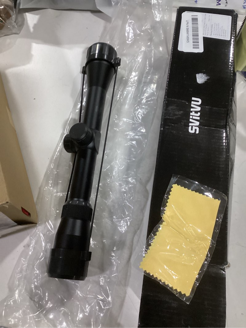 Condition photo showing New/Like New for rifle scope, 3-9x32, 3-9x40, 3-9x50, green lens, fast focus eyepiece, free ring mounts, air rifle scope, optics reticle crosshair scope