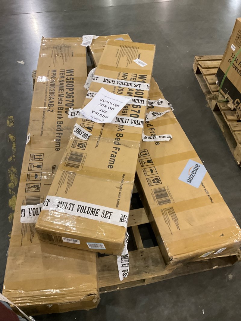 Metal bunk bed frame, 3box set