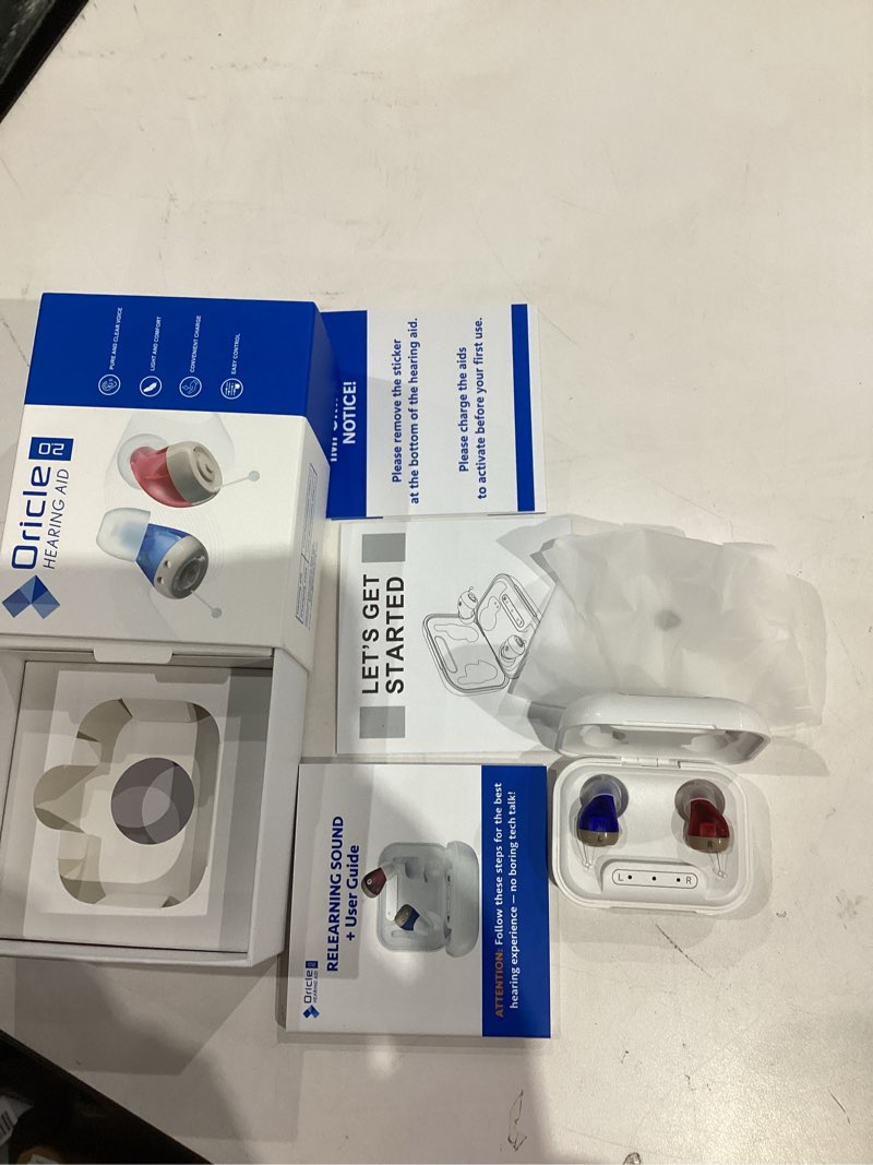 oricle standard 2.0 hearing aids for seniors - oricle hearing aids for adults with advanced noise cancellation - easy volume control with portable charging case