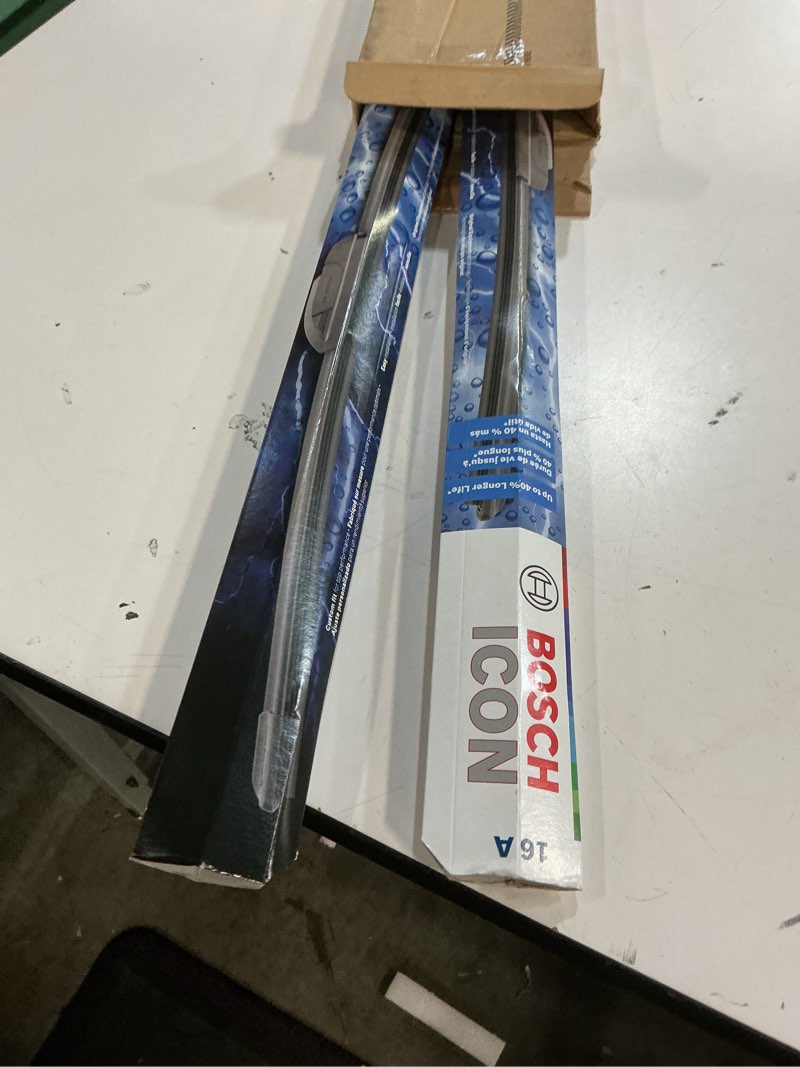Condition photo showing Good Condition for bosch 26a16a icon beam wiper blades - driver and passenger side - set of 2 blades (26a & 16a) front (26a & 16a) icon combo pack (front)