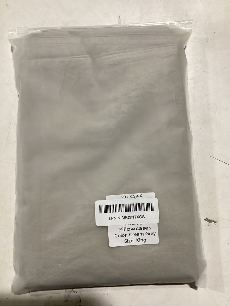 Condition photo showing New/Like New for MooMee Bedding Pillowcases Pack of 2 100% Washed Cotton Linen Like Textured Breathable Durable Soft 