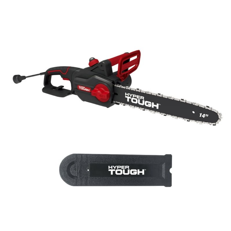 hyper tough 9 amp electric corded 14-inch chainsaw