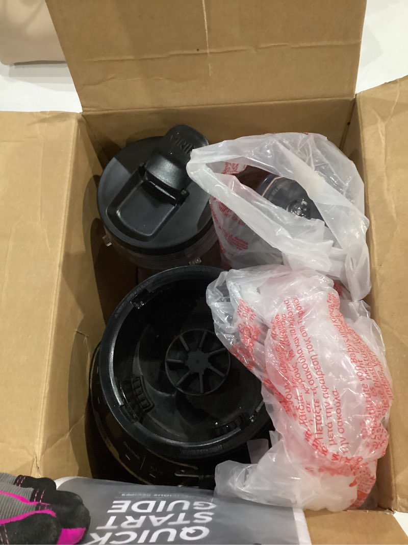 Condition photo showing As Is for Ninja | Blender | Nutri Pro | Single Serve | For Smoothies, Salsa, Shakes and Frozen Drinks | Includes 2 Smoothie Cups & Lids | Crushes Ice, Fruit & Veggies |Silver | BN401 Auto Blend 1000-Peak-Watts