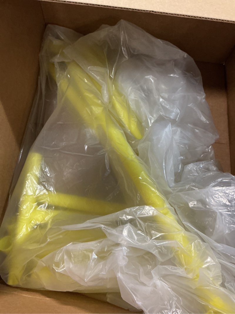 Condition photo showing As Is for 2 Pcs Football Party Decoration 47.24" x 23.62" Plastic Football Goal Centerpiece Soccer Goal Post Field Post Decoration for Game Day Soccer Theme Party Decor