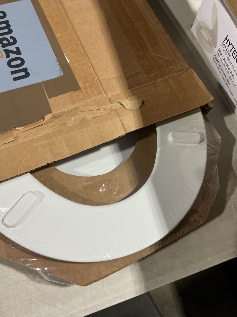 Condition photo showing Good Condition for mayfair cassel slow close toilet seat, easy clean, non slip premium wood seat, easy install, made in usa, round, white round 1 - toilet seat