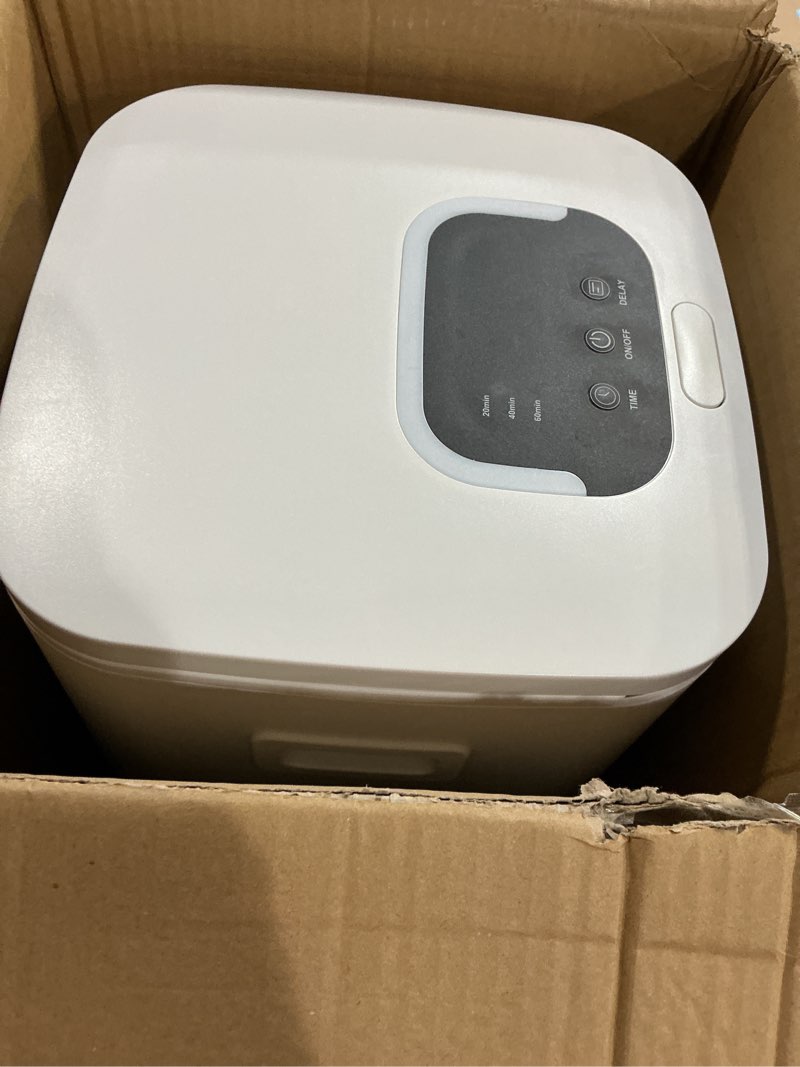 Condition photo showing As Is for VEVOR Towel Warmers for Bathroom, Towel Warmer Bucket with Child Lock & High-Temp Light & 24H Delay Timer & Auto Shut Off Fits up to 4 Oversized Towels, Blankets, Clothes, Bathrobes and More, White LED Display - Child Lock White Lip
