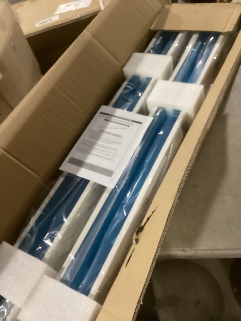 Condition photo showing New/Like New for 4ft led wraparound light 75w/65w/55w, 8250lm/7150lm/6050lm, 3000k/4000k/5000k 4 foot led wrap light fixture, flush mount for garage workshop, fluorescent light replacement office, etl 4 pack 4ft 4pack