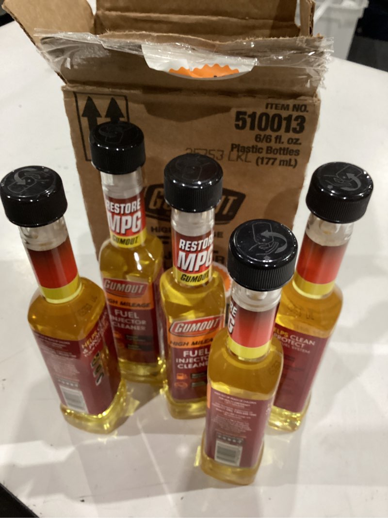 Condition photo showing Good Condition for gumout 510013w-6pk fuel system cleaner, 5 pack pack of 5 high mileage fuel injector cleaner