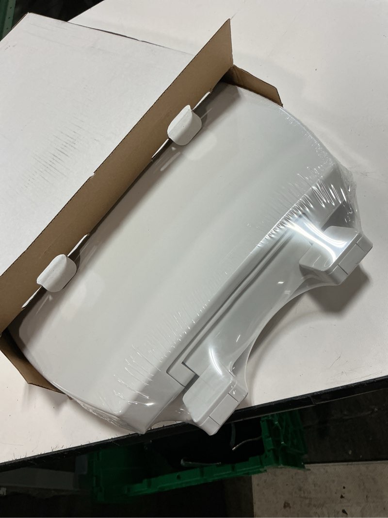 Condition photo showing New/Like New for elongated toilet seat, 18.5” soft/slow close oval (oblong) toilet seat for elongated toilets, no-slam quiet-close lid, easy-to-install & clean, durable never-loosen white plastic seat white elongated(oval)