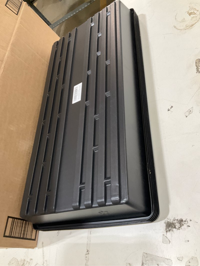 Condition photo showing Good Condition for living whole foods 5 pack of durable black plastic growing trays (without drain holes) 21" x 11" x 2" - flowers, seedlings, plants, wheatgrass, microgreens & more pack of 5