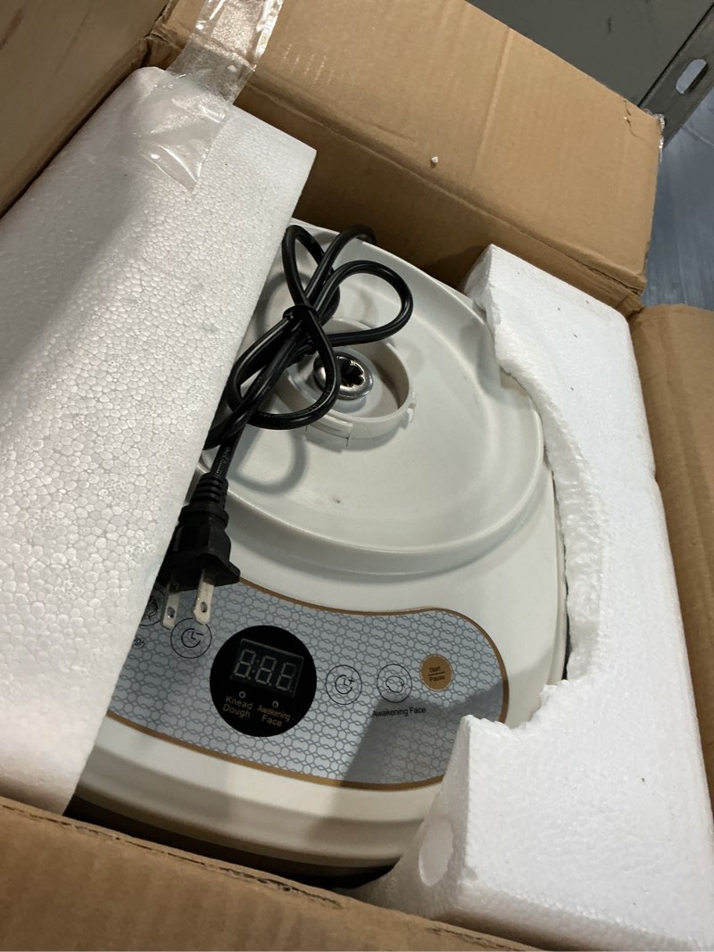 Condition photo showing As Is for dough maker with ferment function 7.4qt large capacity dough mixer,commercial&household bread mixer for pizza, noodles, bread,sourdough kneading machine with stainless steel bowl, face-up touch panel